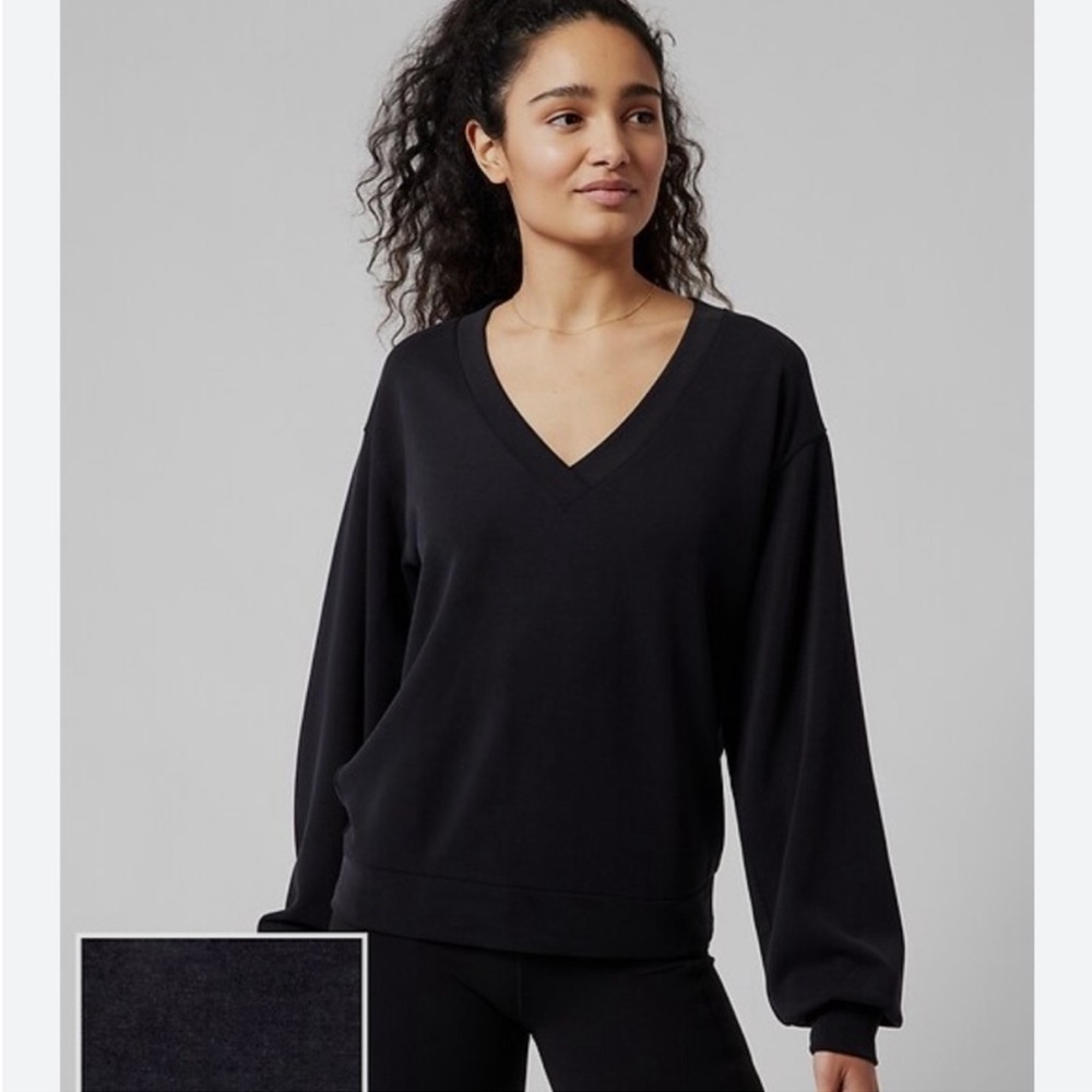 “ATHLETA” Willow V-Neck Sweatshirt
